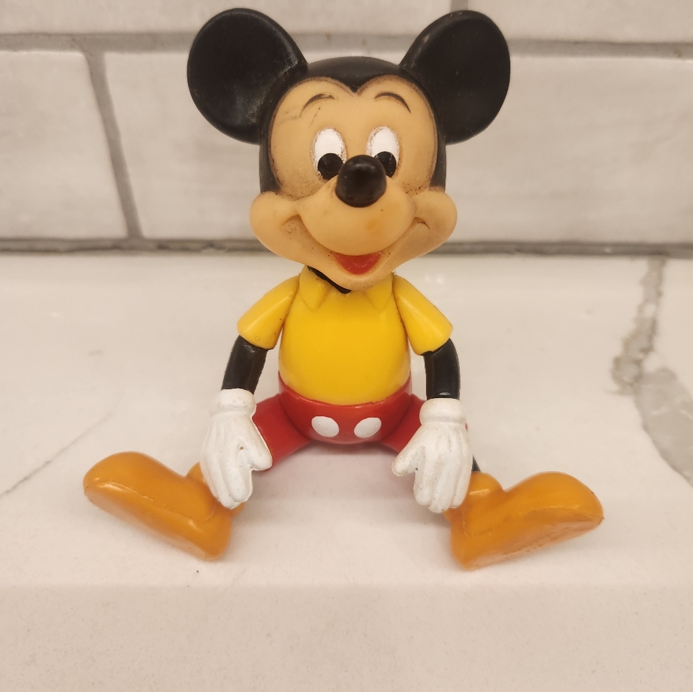 Vintage Mickey Mouse 5.5" Tall Walt Disney Production Figure‎ Toy Rubber Face - Picture 10 of 10